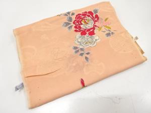 アンティーク　紋錦紗　薔薇に撫子模様　羽織洗い張り